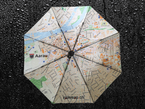 Rainmap folding umbrella Aarau