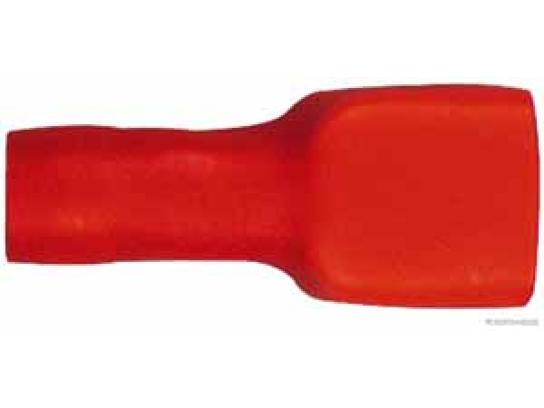 Flachsteckhülsen rot VPE 100 0,5- 1,0mm² / 6,3 x 0,8mm