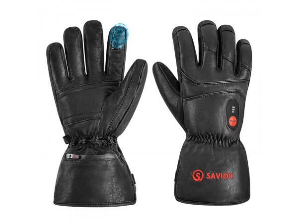 Heated finger leather glove S06