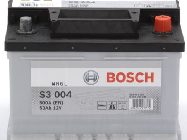 Starter battery Bosch 12V/53Ah/500A LxWxH 242x175x175mm/S:0