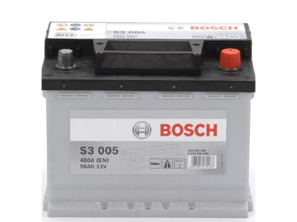 Starter battery Bosch 12V/56Ah/480A LxWxH 242x175x190mm/S:0