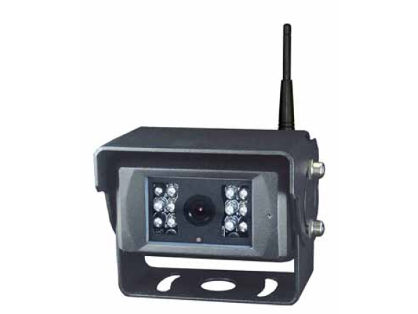 1/3 CCD wireless color camera 12/24V 120 ° black heated with audio