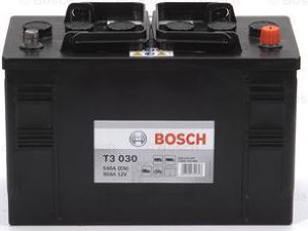 Starter battery Bosch 12V/90Ah/540A LxWxH 349x175x235mm/S: 0