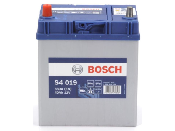 Starter battery Bosch 12V/40Ah/330A LxWxH 187x127x227mm/S: 1