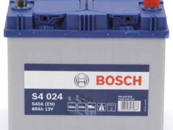 Starter battery Bosch 12V/60Ah/540A LxWxH 232x173x225mm/S: 0
