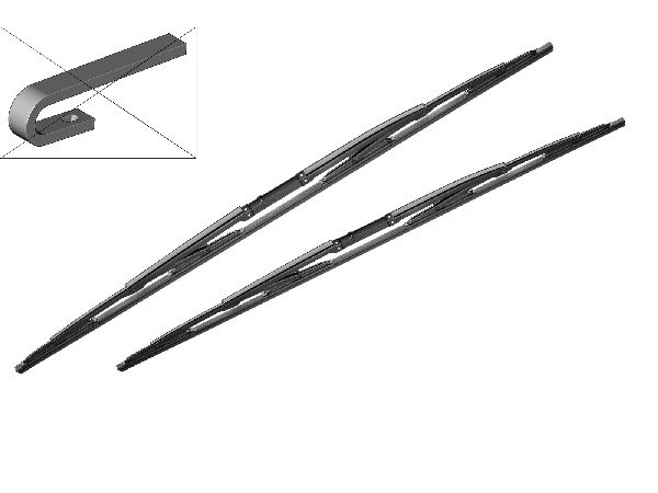 Wiper blade pair standard 650/650mm