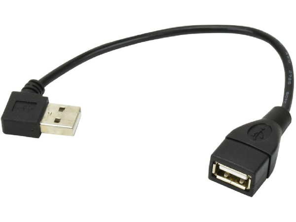 USB Verlängerungskabel 90° male/USB 15cm 