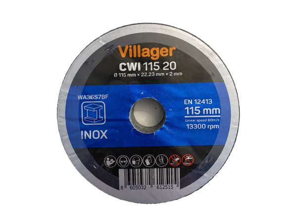 Villager Cutting disc for inox 115*2.0 mm, 10Stk Trennscheibe