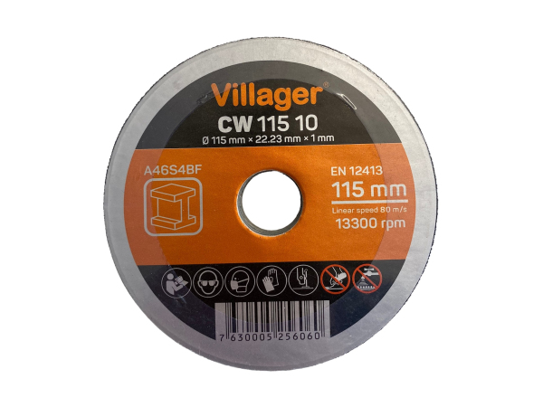 Villager Cutting disc for metal 115*1.0 mm, 10Stk Trennscheibe