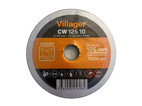 Villager Cutting disc for metal 125*1.0 mm, 10Stk Trennscheibe