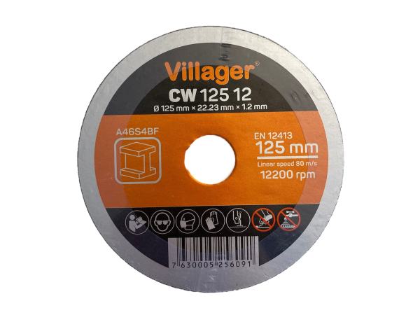 Villager Cutting disc for metal 125*1.2 mm, 10Stk Trennscheibe