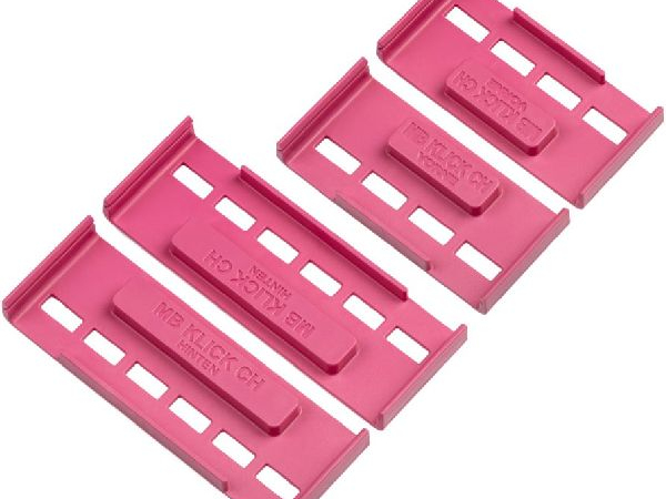 MB-Klick Nummerrahmen Set Rahmenlos, lang, pink