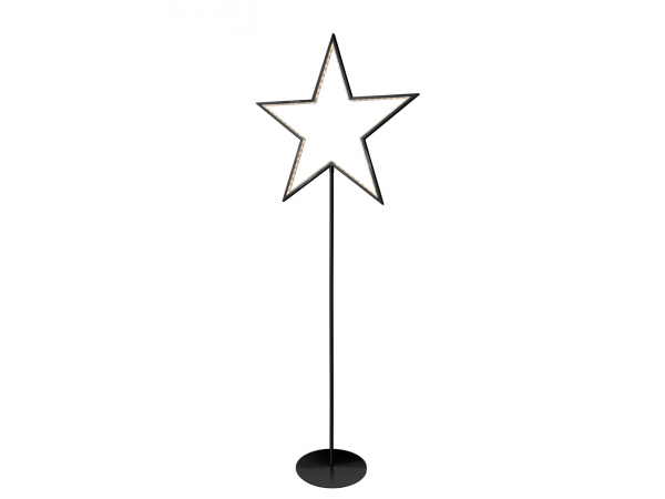 Bodenleuchte LED Stern LUCY schwarz 130cm