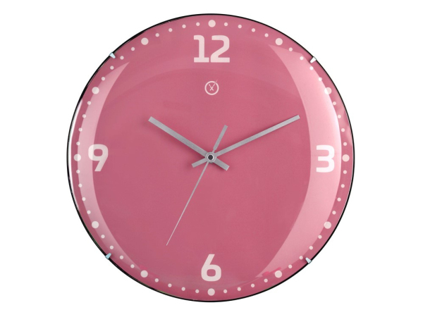 Reloj de pared rosa 35,5cm