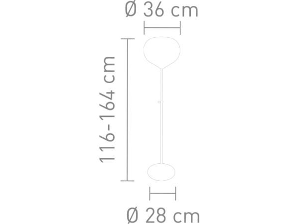 Lámpara de pie DROP 116-164cm