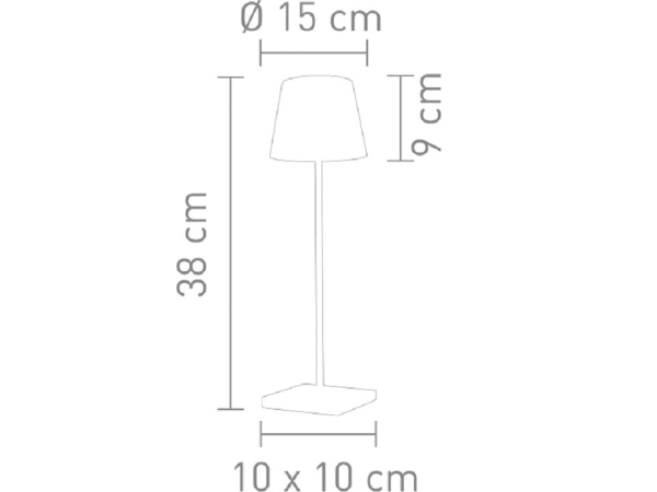 Lámpara de mesa TROLL 2.0, negra, 38cm